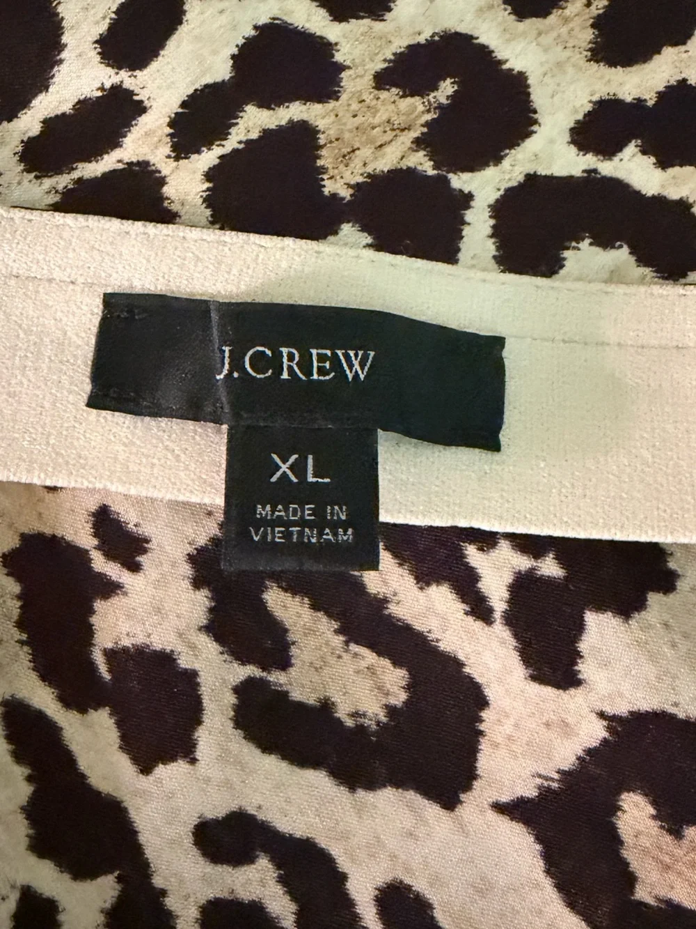 J. Crew Gwyneth Satin Slip Leopard Print Midi Skirt